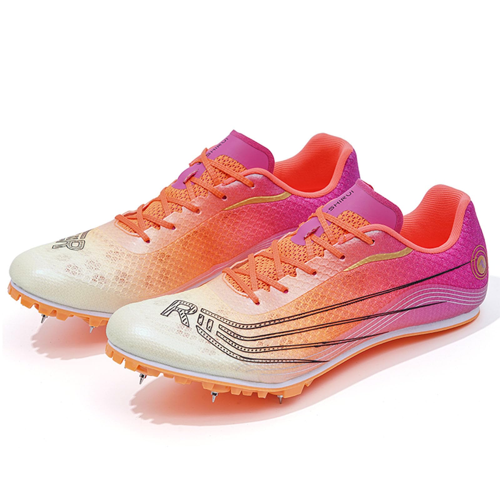 BLBK Spikes - Zapatillas de Atletismo para Hombre de Media Distancia, 7 uñas, Unisex, con Tacos y Sprint