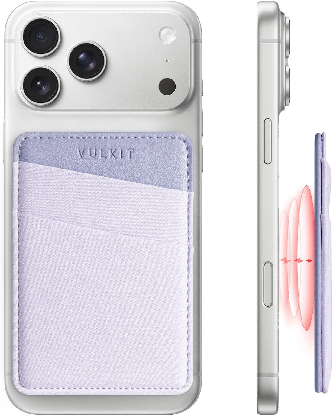 VULKIT Magnetic Phone Wallet for MagSafe- RFID Blocking - Card Holder Wallet for iPhone 16/15/14/13/12 Series & Phone Case with MagSafe