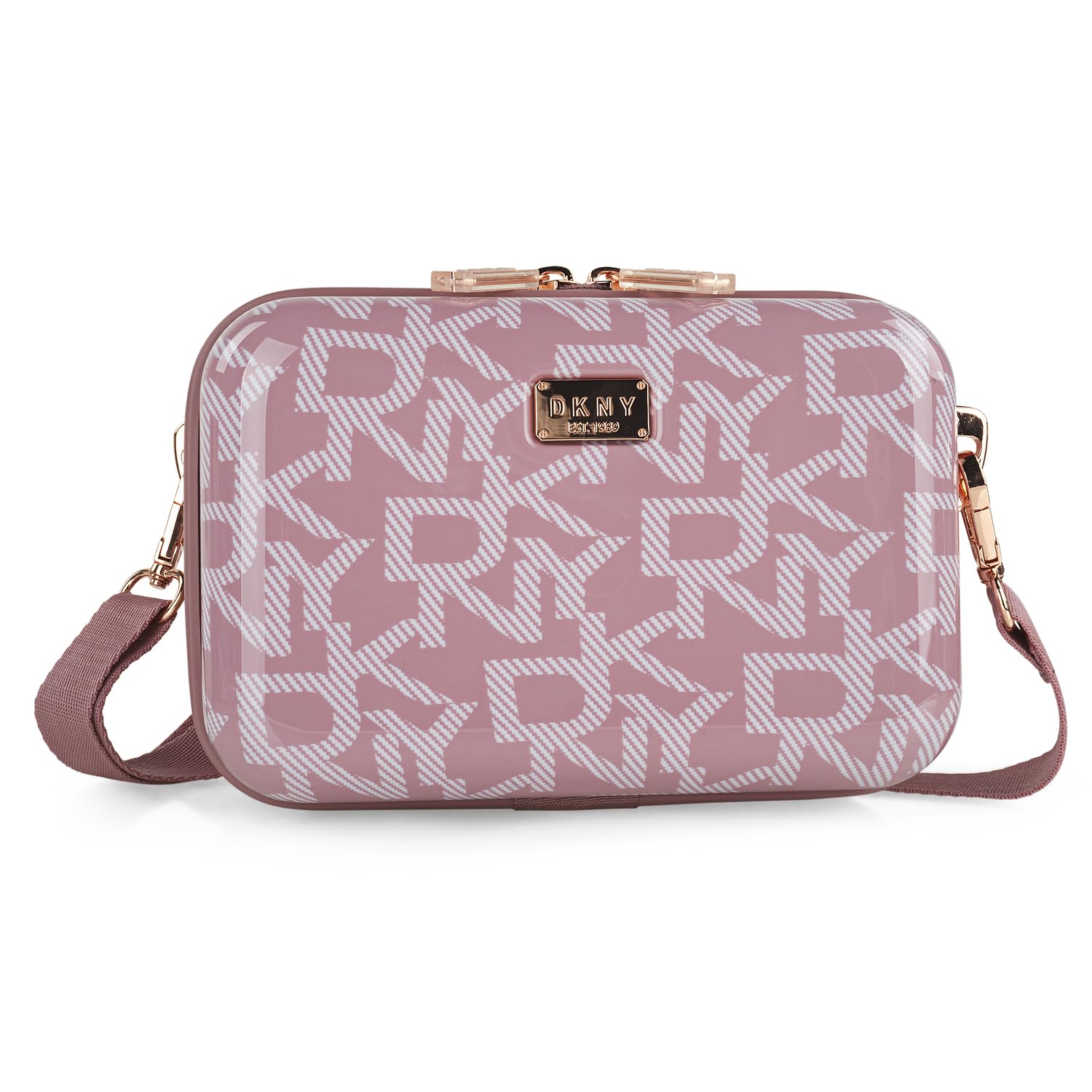 DKNY - Kosmetikkoffer Hartschale Groß, Beautycase Damen, Trolley & Handgepäck Koffer: Beauty Case Hartschale, Kosmetik Koffer, Kosmetiktasche Groß - Ideal für Reisen!, Vintage Rose