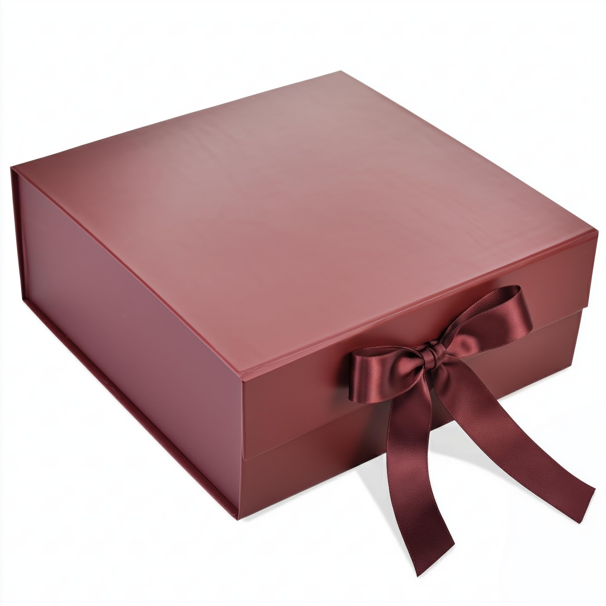 RBS® - MEDIUM Maroon Gift Box Empty (26 X 26 X 10 cm) Gift Boxes for Packaging (1 Pack) Box for Gift Packing Multipurpose Return Gifting for Birthday, Anniversary Holds Upto 8 Kg Rigid Boxes (Maroon)-image-6