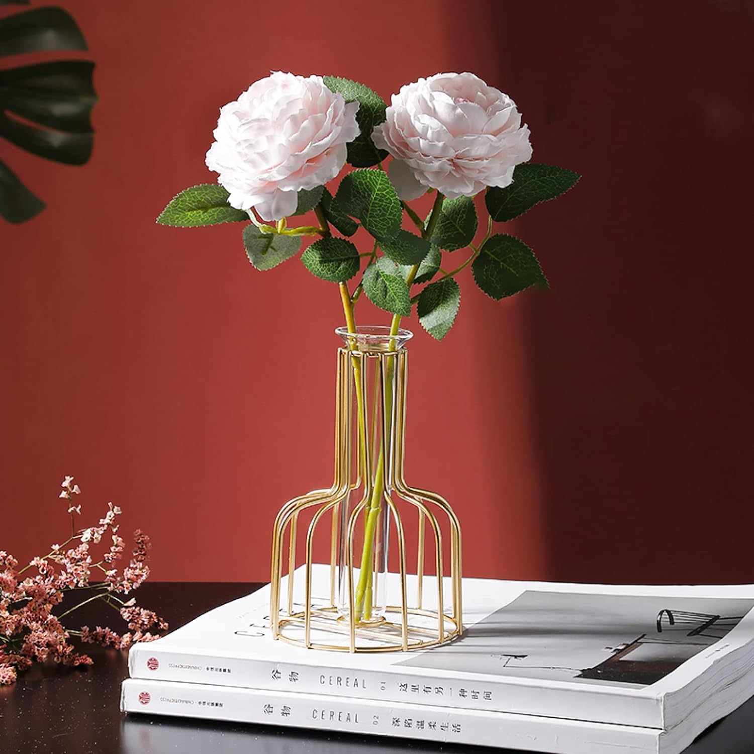 バラ 観葉植物 フェイクグリーン インテリア フェイクフラワー 北欧風 室内 玄関 喫茶店 グリア 開店記念セール フラワー 枯れない花 プレゼント 花瓶付き おしゃれ 結婚記念日 誕生日 花束 パーティー アートフラワー 造花