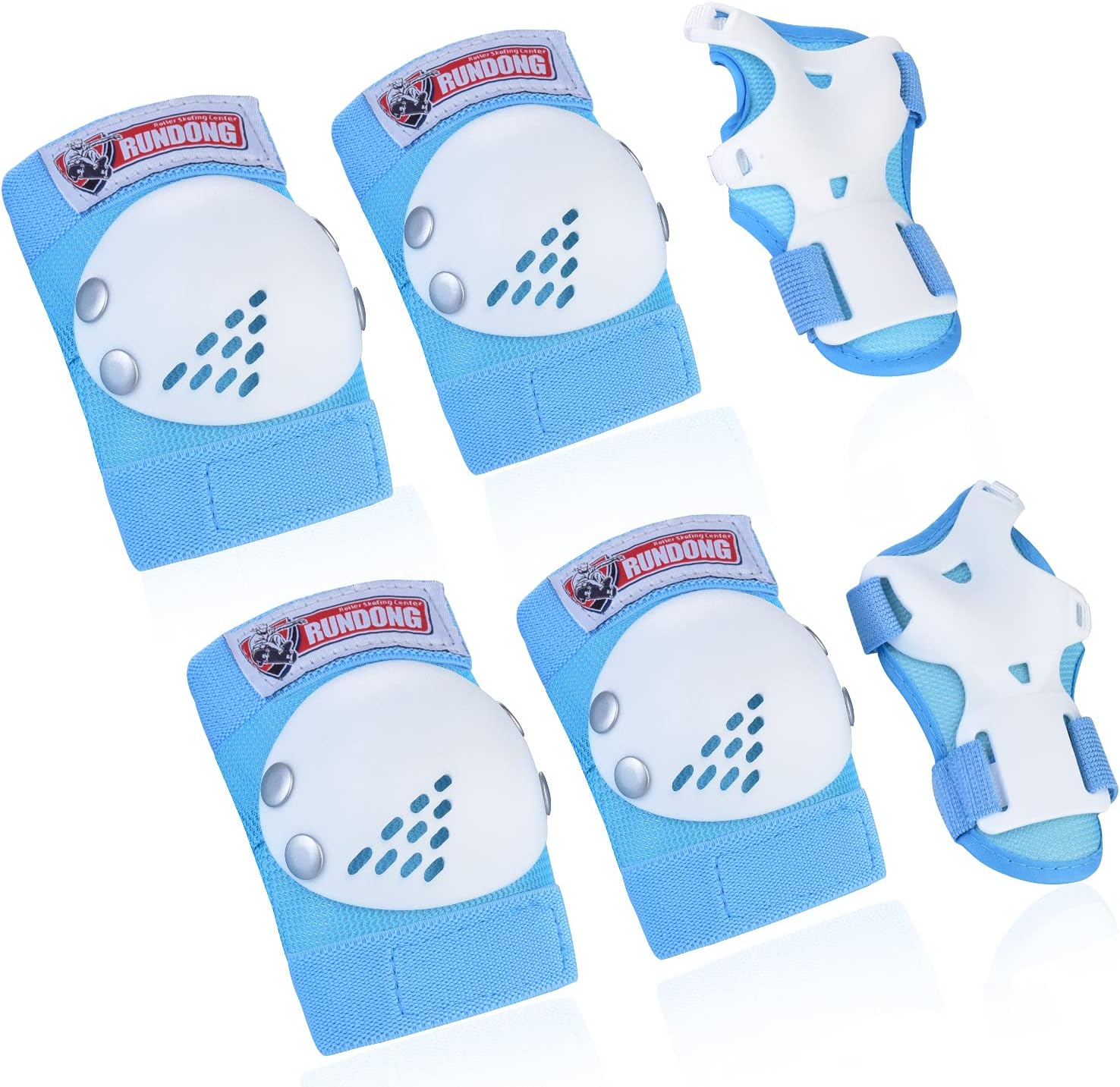 Youth/Kids Knee Pads Elbow Pad Wrist Guards Protective Gear Set for 3-15 Years Child Roller Skates Skateboard Inline Rollerblading Cycling BMX Bike Skating Scooter Riding and Other Outdoor Sports