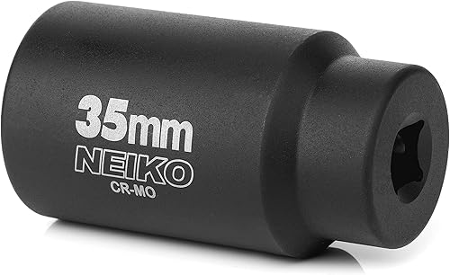 Miniatura 4 de NEIKO 02526A 1.378 in Socket  Toma de impacto profundo de 12 pulgada  Casquillo de tuerca del eje y eje  12 puntos  Molibdeno cromado Cr-Mo  Buje de