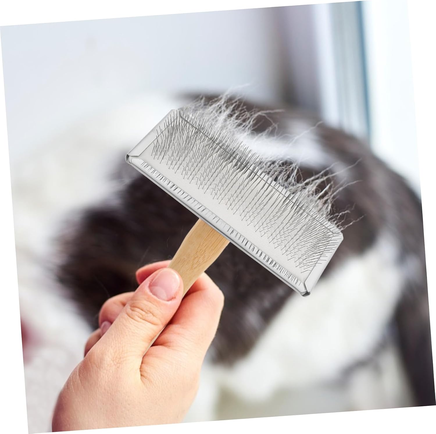 Gadpiparty Wool Carder Brush for Needle Felting Ergonomic Handle Tool for Craft Projects and Efficient Grooming Brush for Wool Crafts and