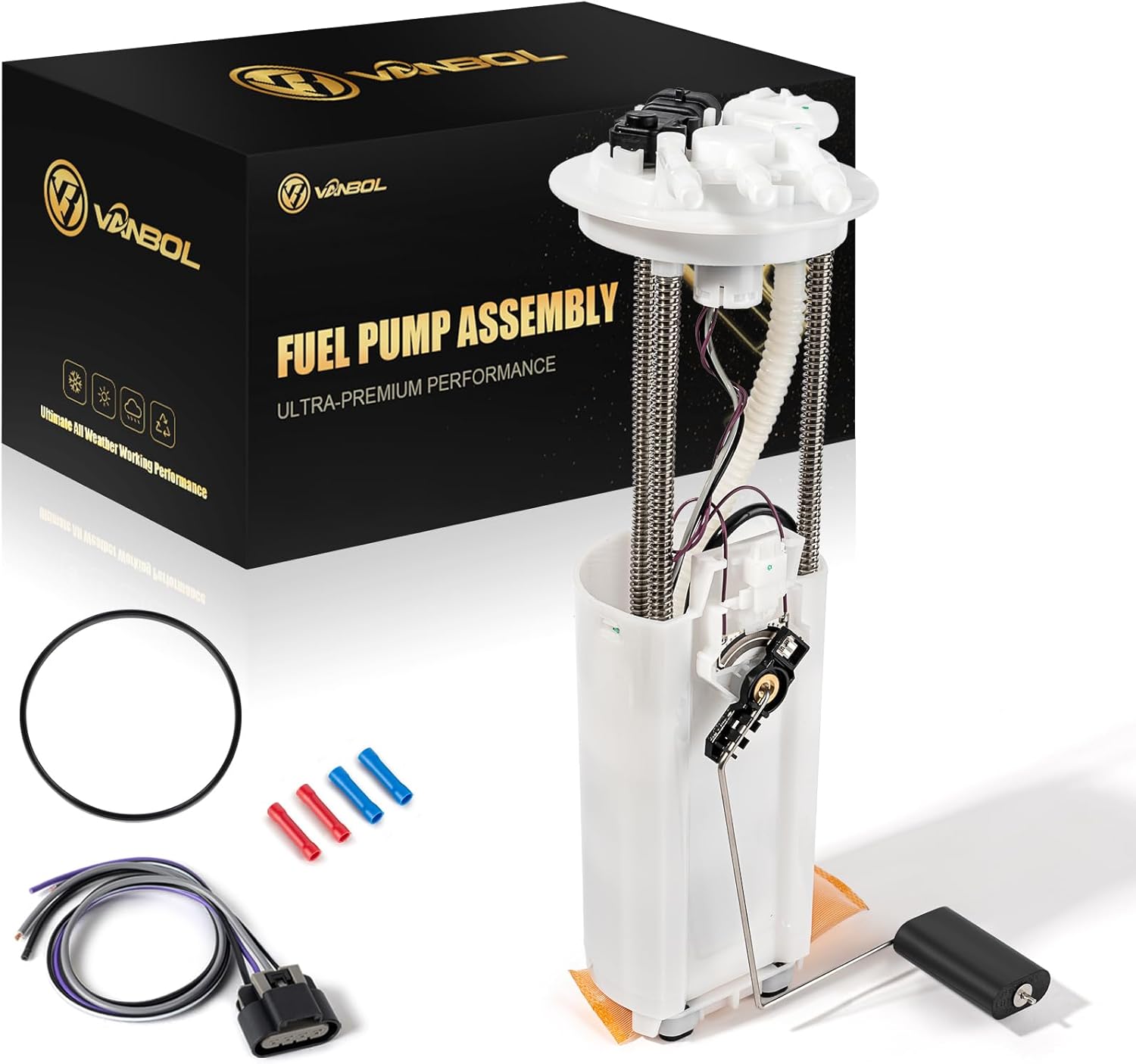 Electric Fuel Pump Module Assembly Compatible with 2000 2001 2002 2003 2004 2005 Chevy Astro GMC Safari V6 4.3L GAS Replace E3506M FG0288 VANBOL0127 with Sending Unit Pressure Sensor O-ring