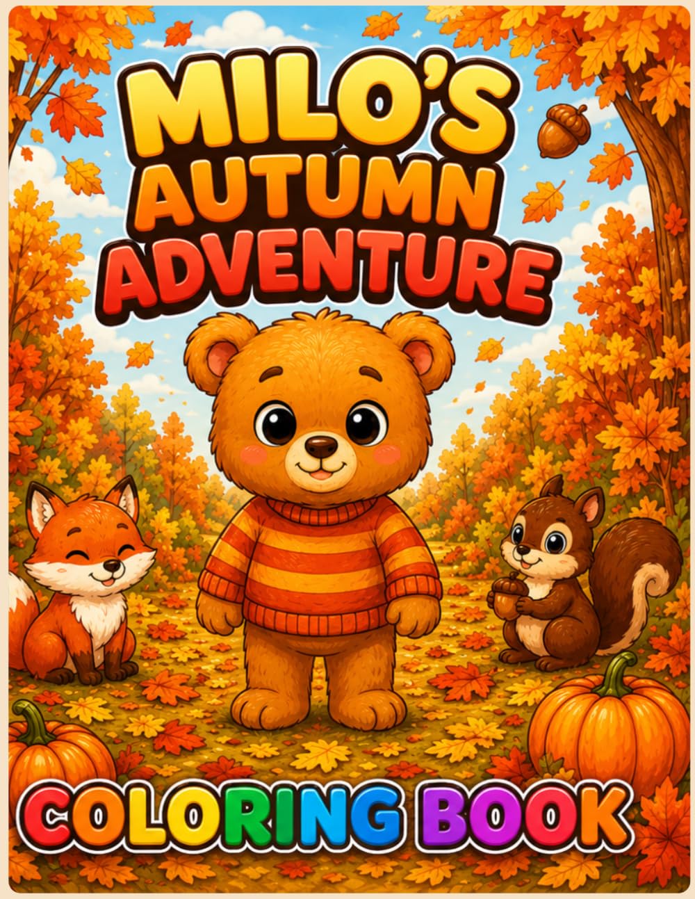 Milo’s Autumn Adventure I Autumn Coloring Book for Kids, Preschool & Toddler Coloring Pages I Fun & Cute Coloring Pages (The Little Bear Milo’s Adventures)