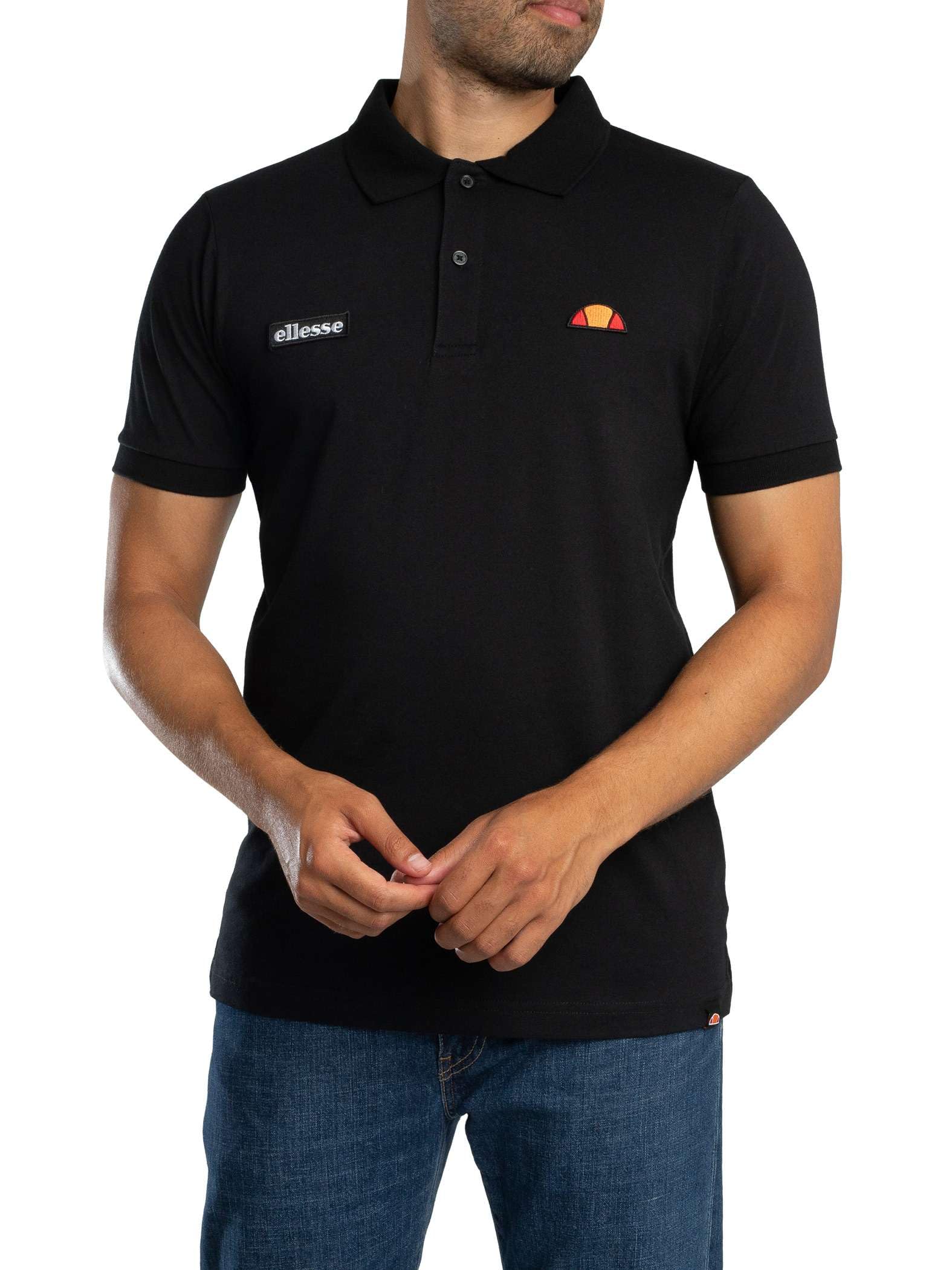 Ellesse Men's Lessepsia Polo Shirt, Black, M