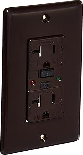 Hubbell GFR5362SG Industrial Grade Tamper Resistant GFCI, 20 amp, 125V, Brown