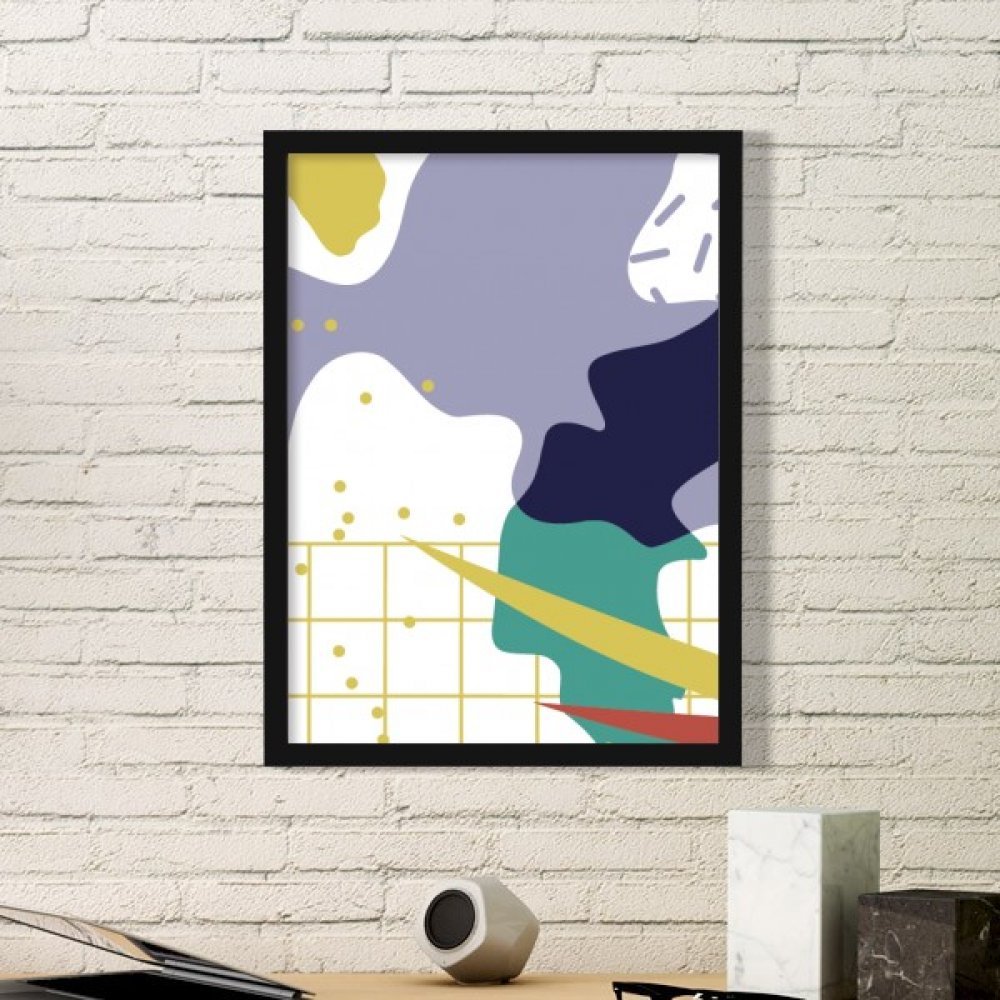 Peinture plantes art abstrait cadre photo rond noir DIYthinker
