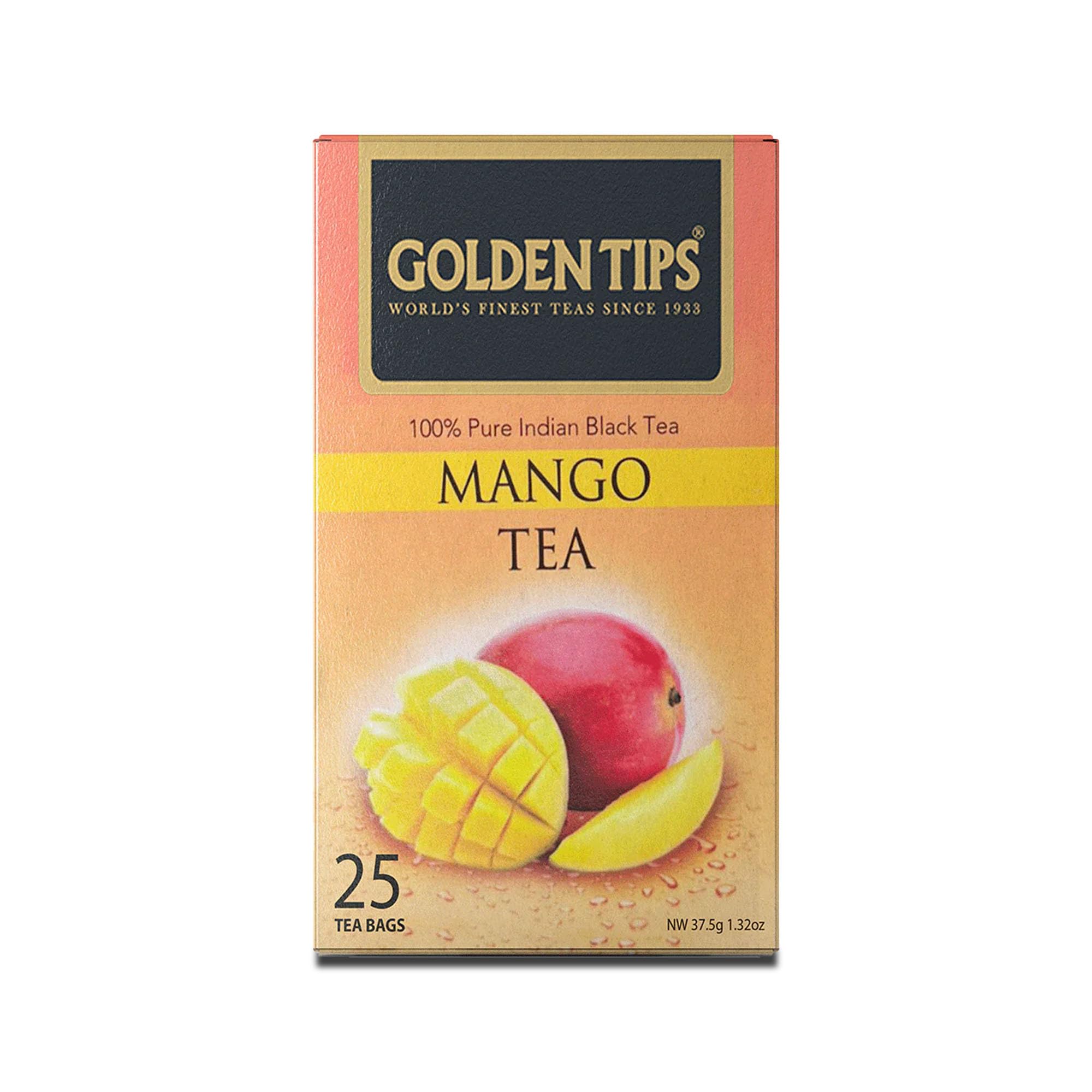 Golden Tips Indian Mango Black Tea, 25 Teabags, High Grown Full Leaf Black Tea, Rich & Natural Mango Flavor, Bold & Aromatic, Energizing & Refreshing Brew-image-32