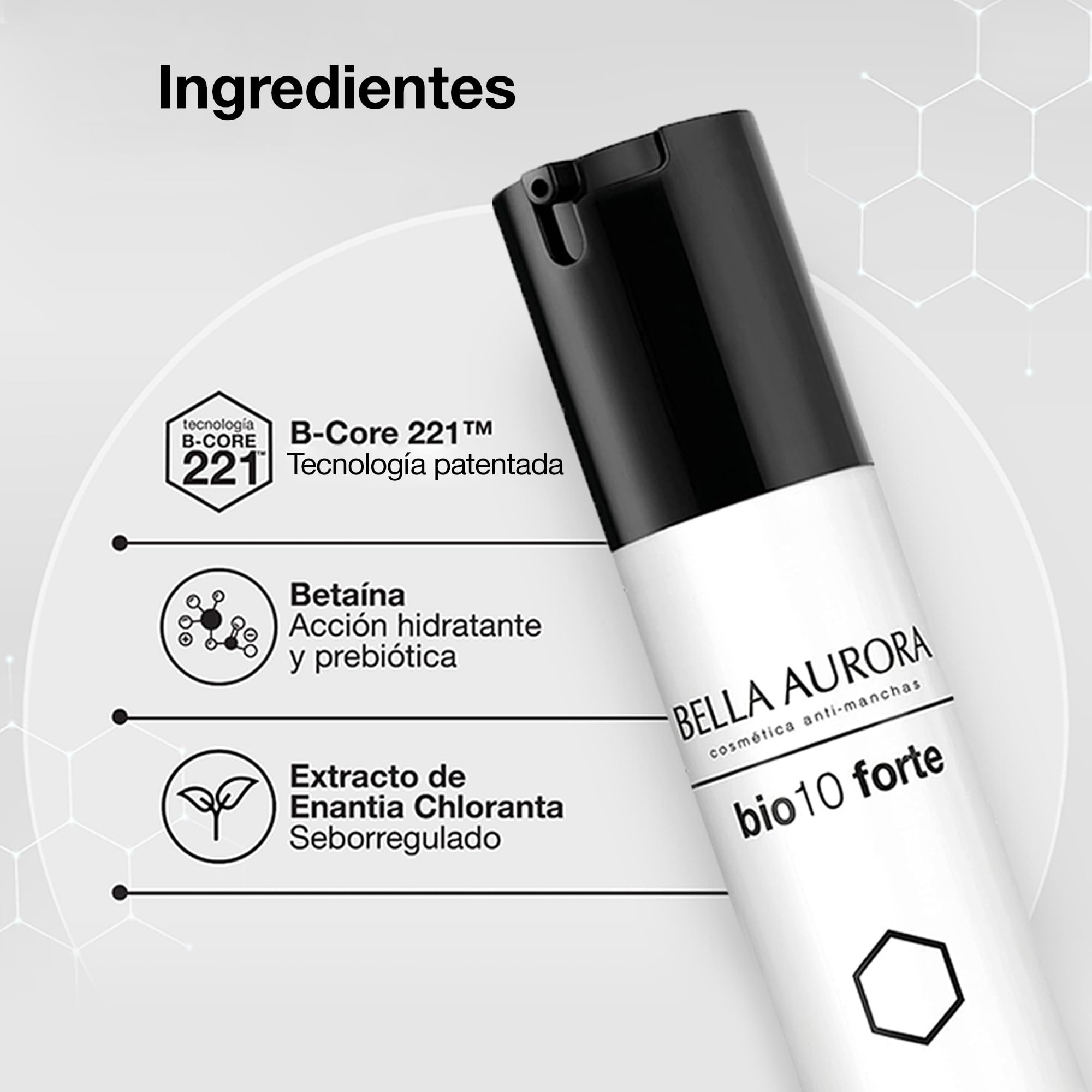 BELLA AURORA - BIO 10 Forte Piel Mixta 30 ml, Tratamiento Antimanchas Intensivo, Protección SPF20, Tecnología B-CORE221 y Betaína, Actúa y Previene Manchas, Antioxidante