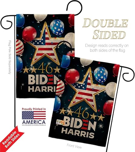 Miniatura 3 de Biden Harris Flag 46 Burlap Garden Flag Set Wall Hanger Patriotic Vote President Democrat Republican Tea Party United State American Election House