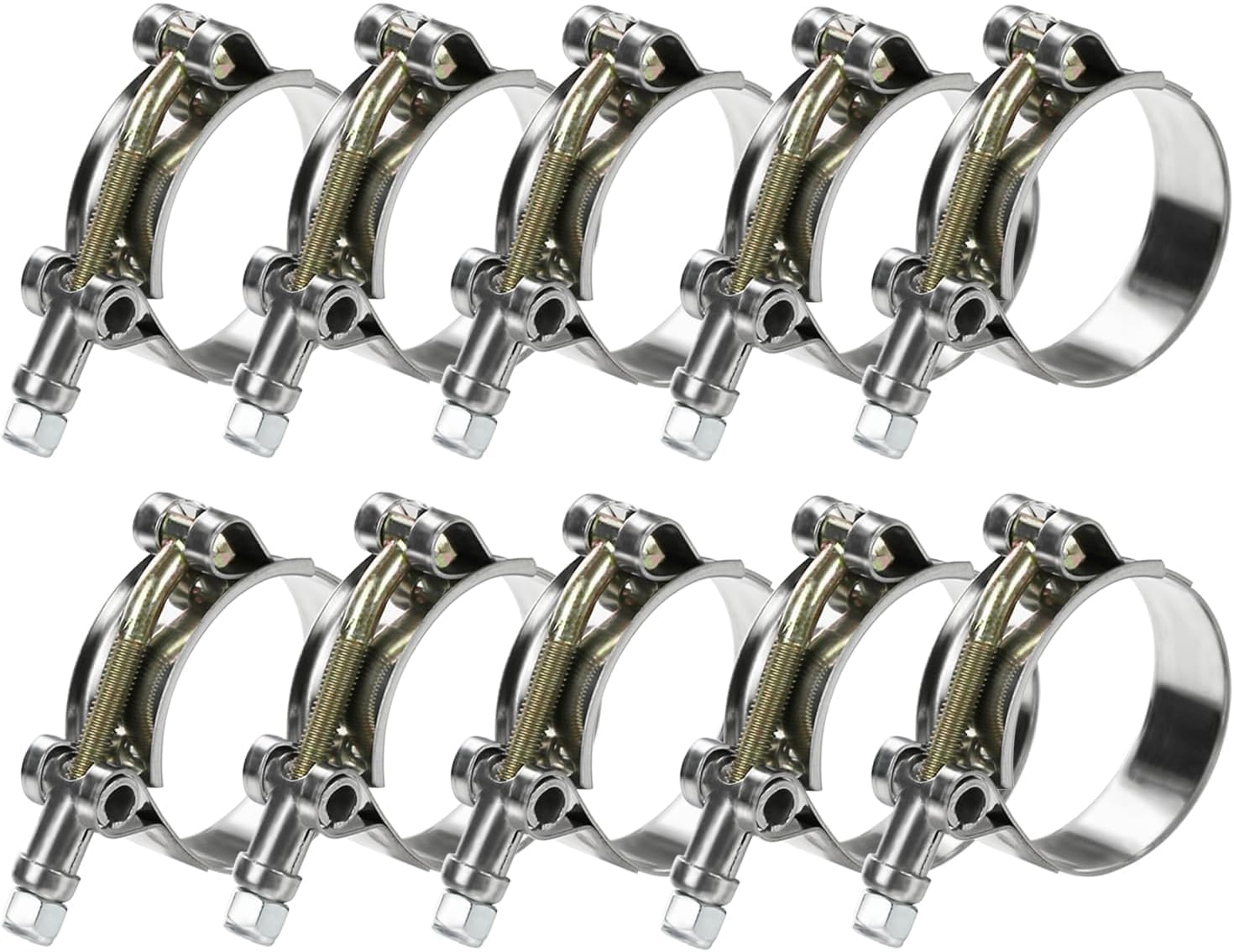 PEROMI 10Pack T-Bolt Hose Clamp 36-44mm