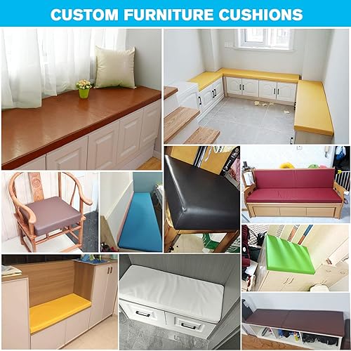 Miniatura 5 de Cojín de banco de tamaño personalizado y cojines para muebles de patio, cojines de asiento de cocina, cojín de asiento impermeable con parte