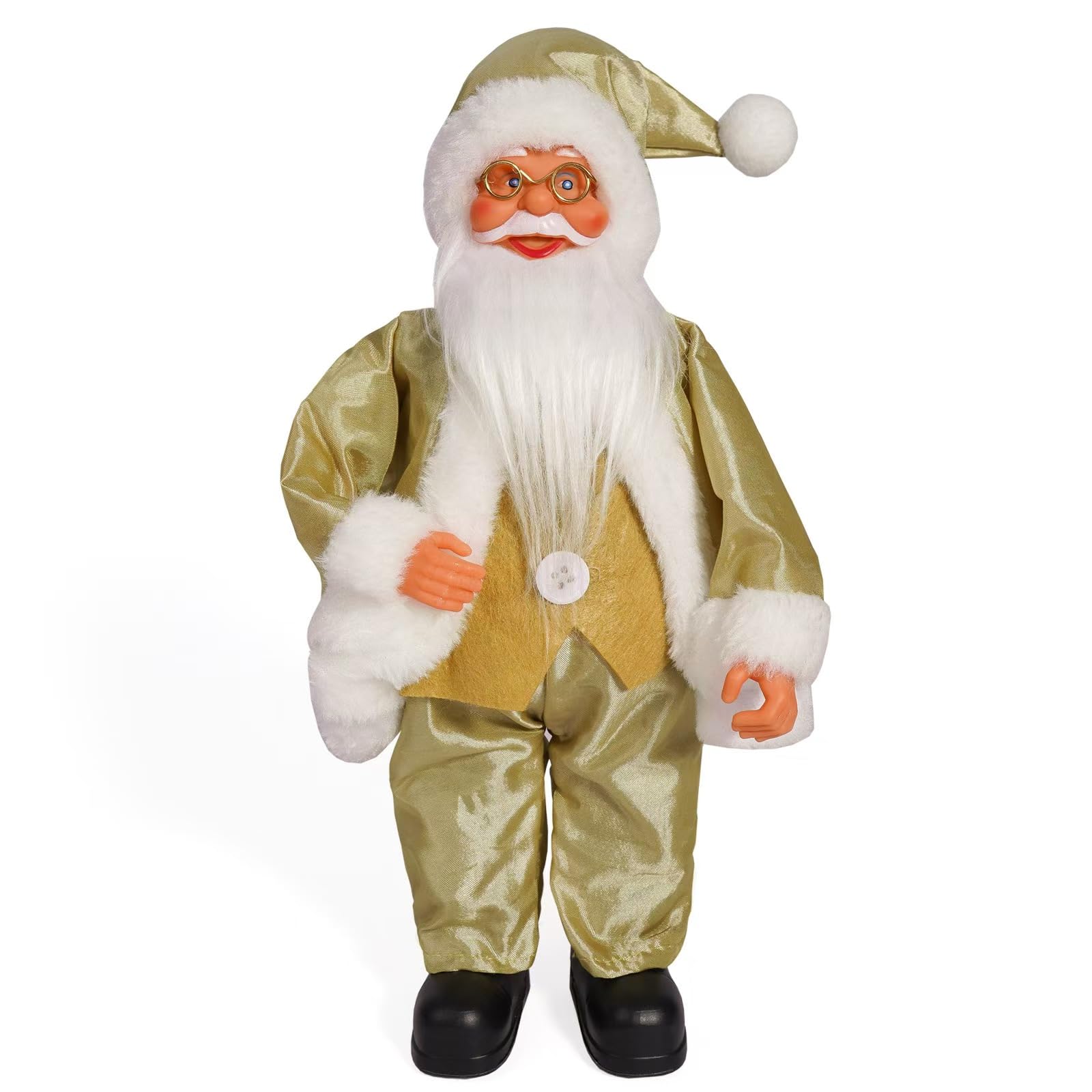Pendentif Père Noël doré pour décoration de sapin fête