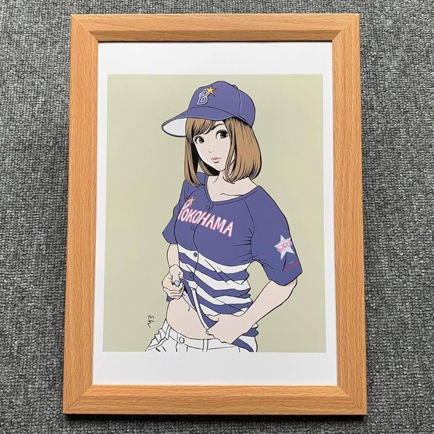 手描き油彩画　江口寿史　キャンバスのみ　サイン　人気作家　スクエアサイズ　絵画 手描き油彩画 江口寿史 キャンバスのみ サイン 人気作家