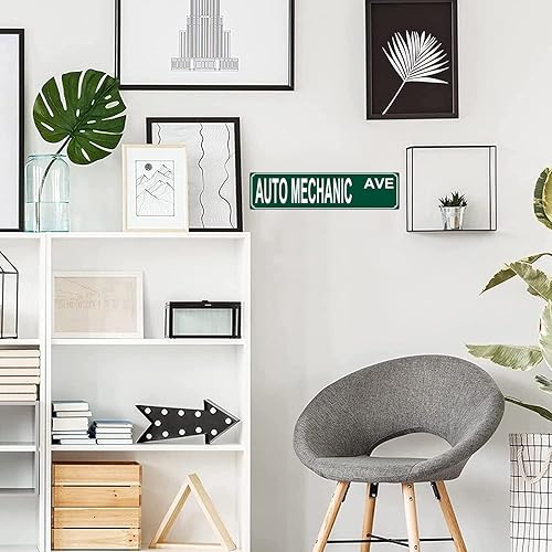 Miniatura 5 de Auto Mechanic Ave - Letrero delgado de metal para decoración de pared para dormitorio, granja, hogar, bar, garaje, hombre, cueva, arte de pared,