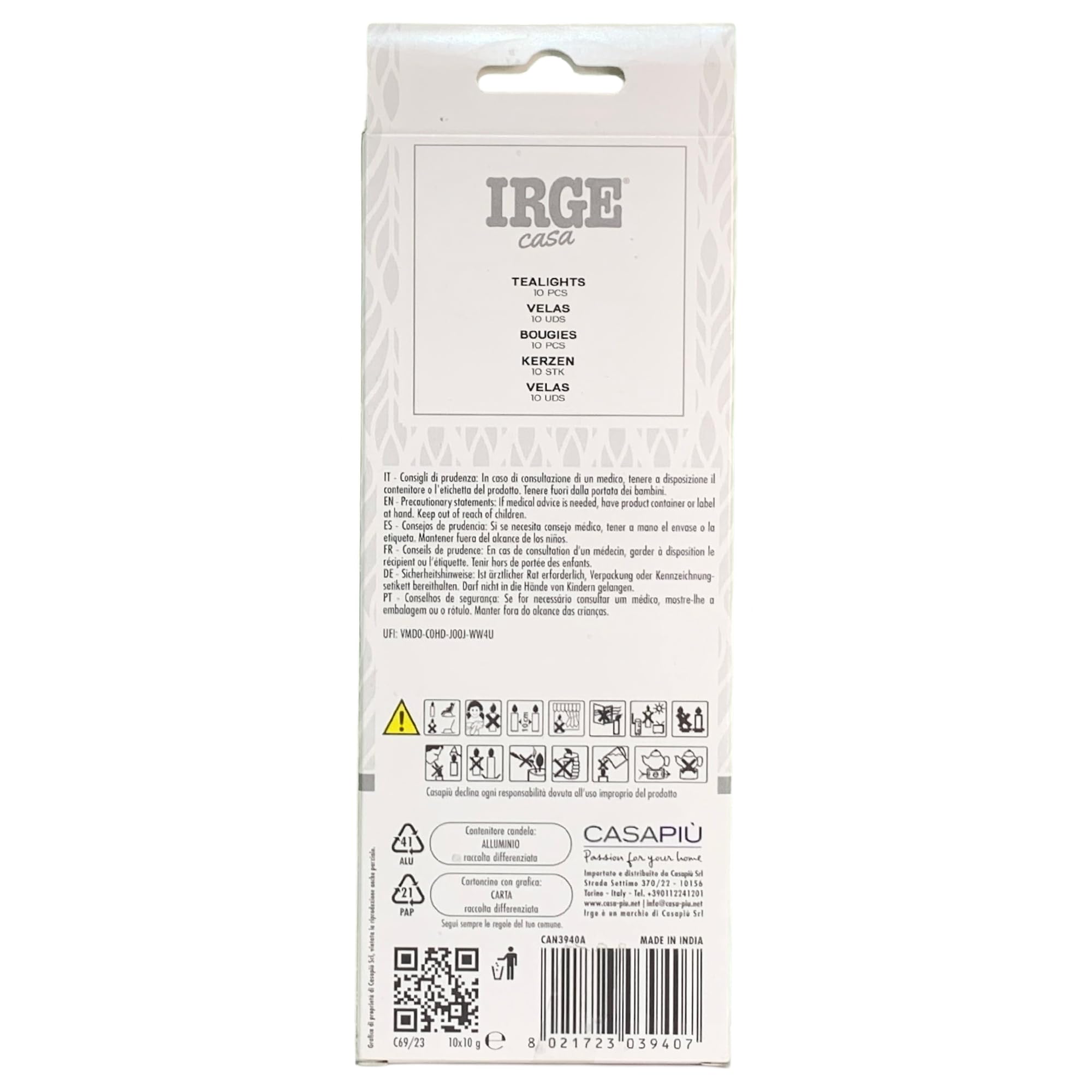 Sicignano - Lot de bougies chauffe-plat en cire - Bougies parfumées à longue durée pour atmosphère confortable - Durée 8 heures - Lot de 12 ampoules