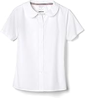 Vista 1 de Las niñas Cuello Peter Pan de manga corta blusa (Amarillo)