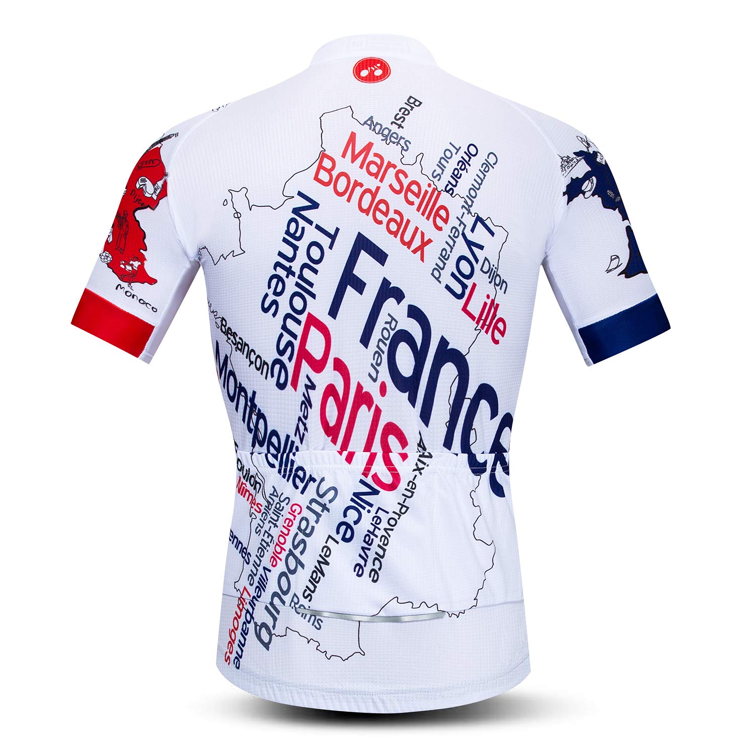 Men's Cycling Jersey Short Sleeve Bike Biking Shirt Bicycle Clothing Quick Dry France Size M