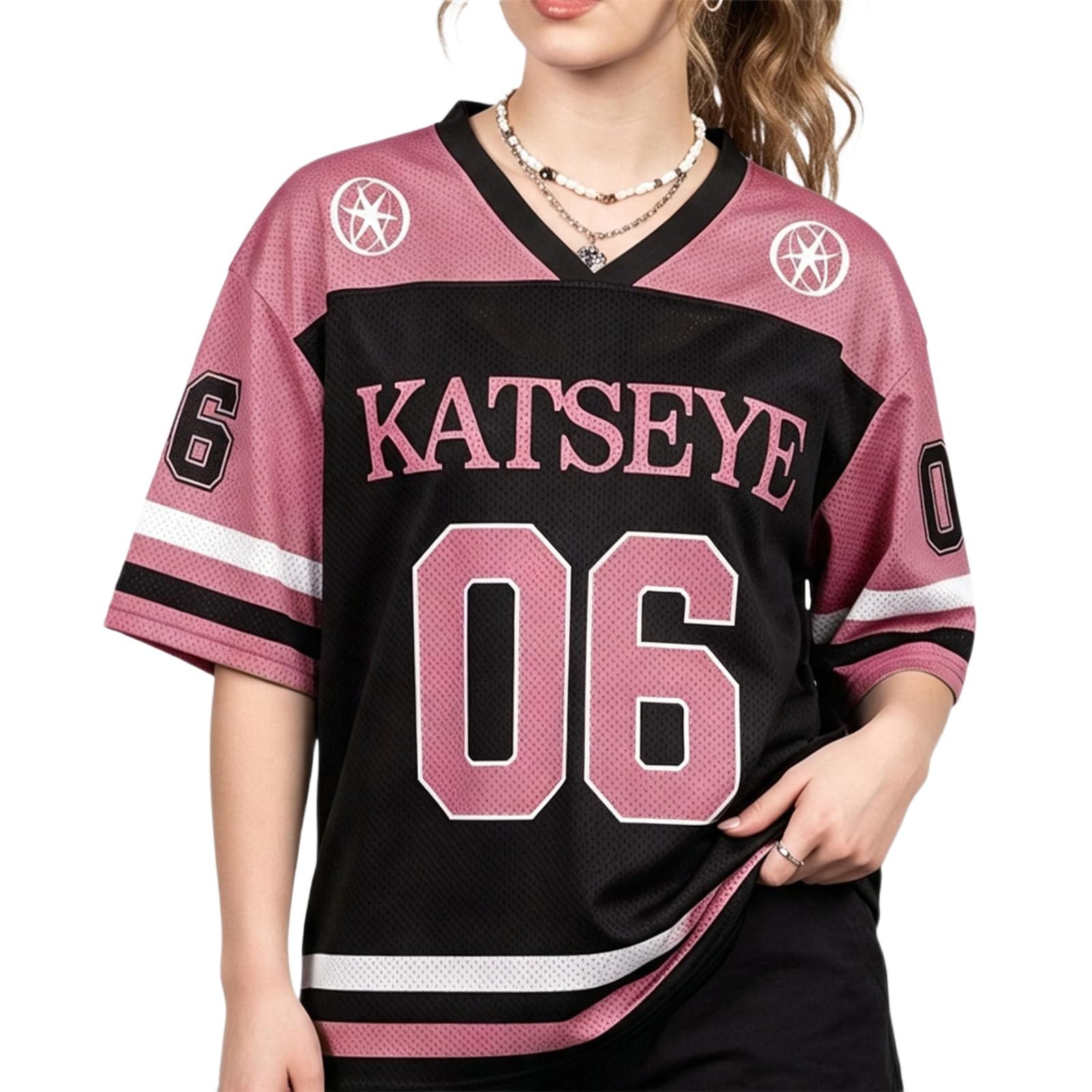 Katseye Tshirt The Wildworld Tour Jersey V-Neck Tee Concert Streetwear Tops