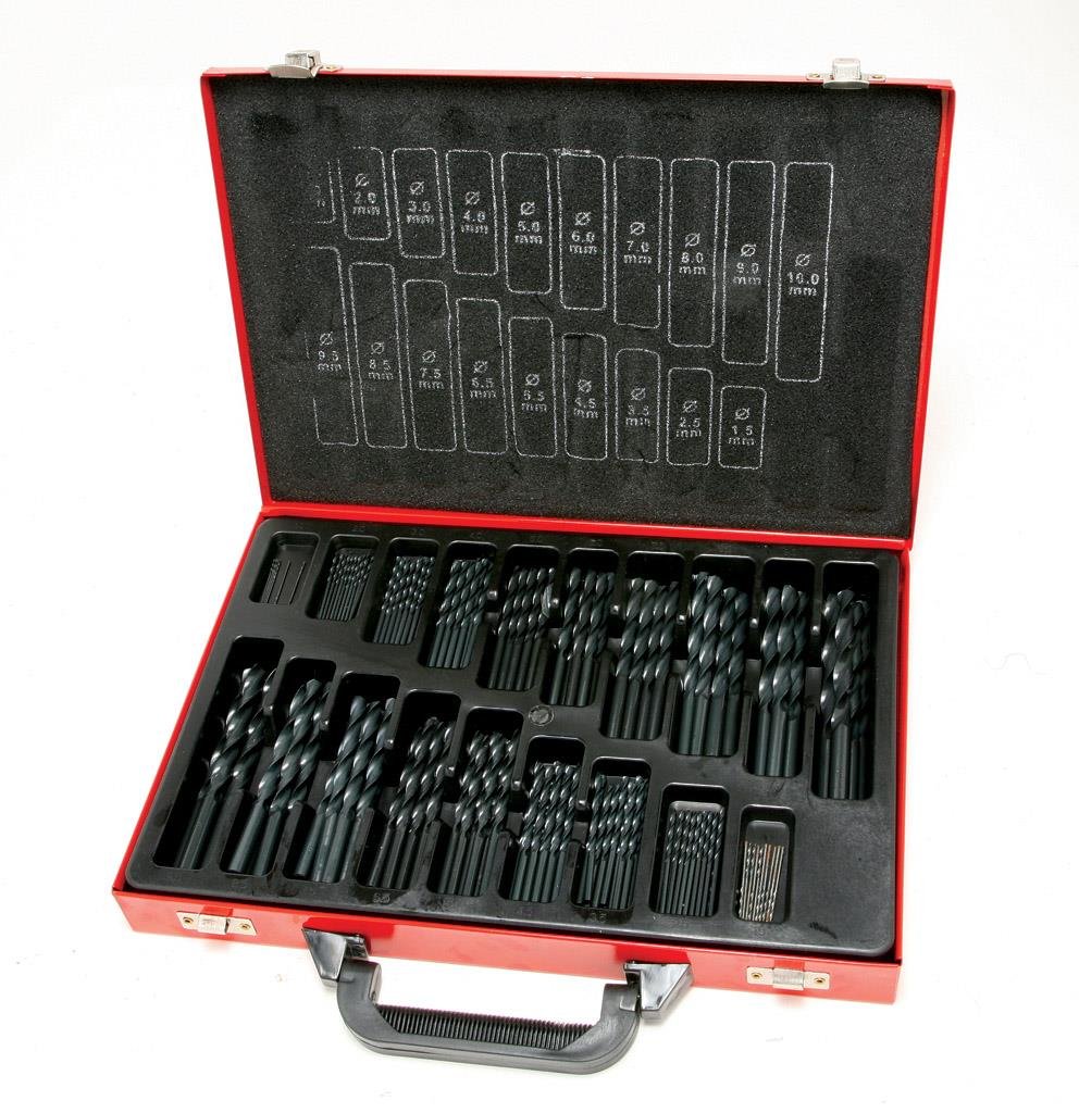 Hilka 170 Piece HSS Drill Bit Set - Pro Craft - Metal, Plastic, Wood - Red