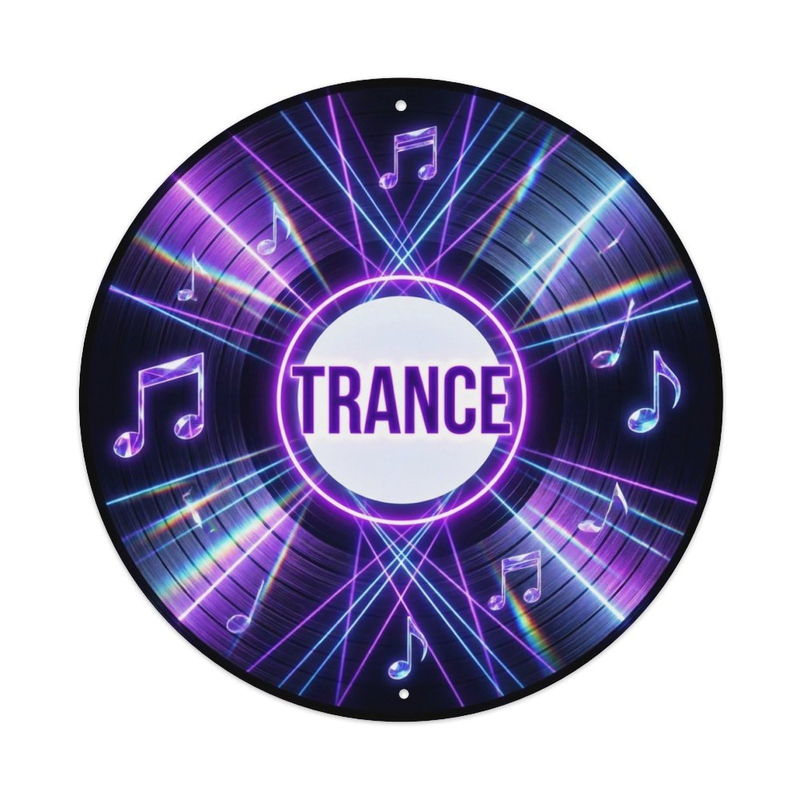 Electronic Music Cover Trance Laser Vinyl Records Metal Tin Sign