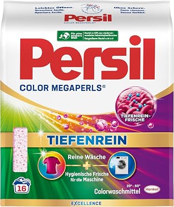 Persil Color Megaperls - 16 حمولة | 1.12 كجم | منظف ملون ذو نضارة نظيفة عميقة | للغسيل النظيف والنضارة