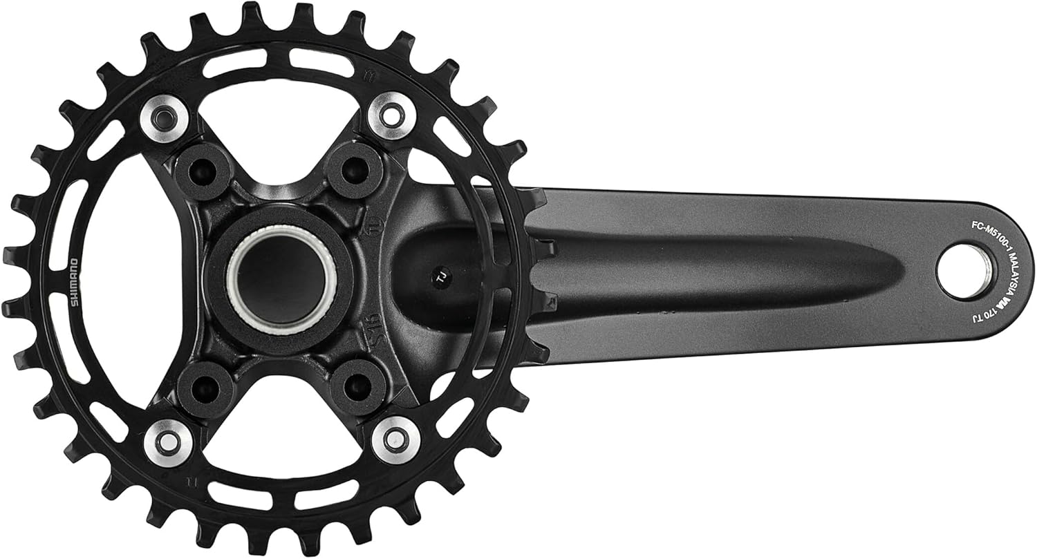 Shimano Deore FC-M5100 Deore chainset, 10/11-speed, 52 mm chainline, 32T, 170 mm, Black
