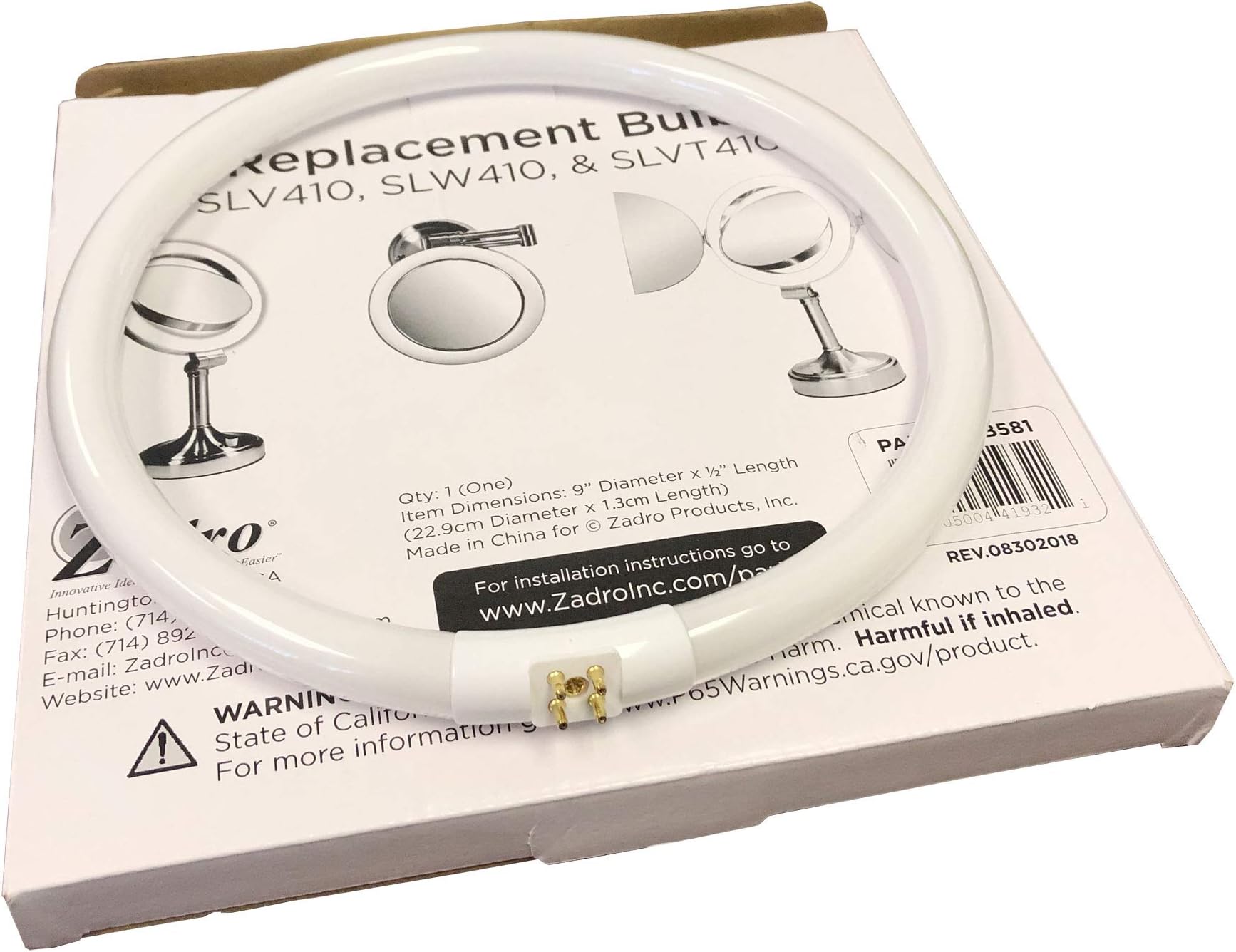 Zadro 9-in Surround Light Replacement Bulb for The Zadro CLV581/ SLV410/ SLW410 Dimmable Vanity Mirrors