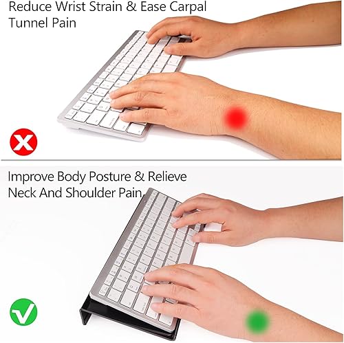 Miniatura 4 de Soporte de teclado de computadora acrílico para escritorio, elevador de teclado, soporte de teclado para escritorio, elevador de teclado