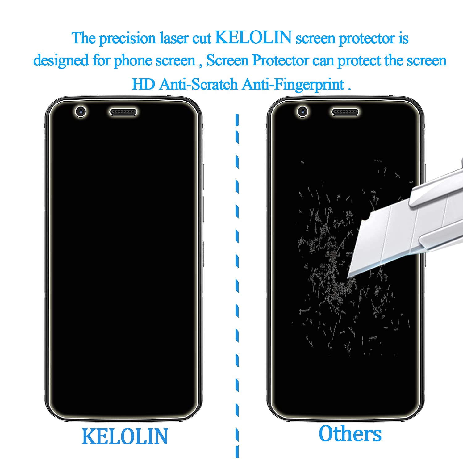 2 Pezzi] KELOLIN Vetro Temperato Protezione Schermo per Cat S42 9H Durezza Facile installare, Alta Trasparente, Anti Graffio Protezione Schermo Compatibile con Cat S42