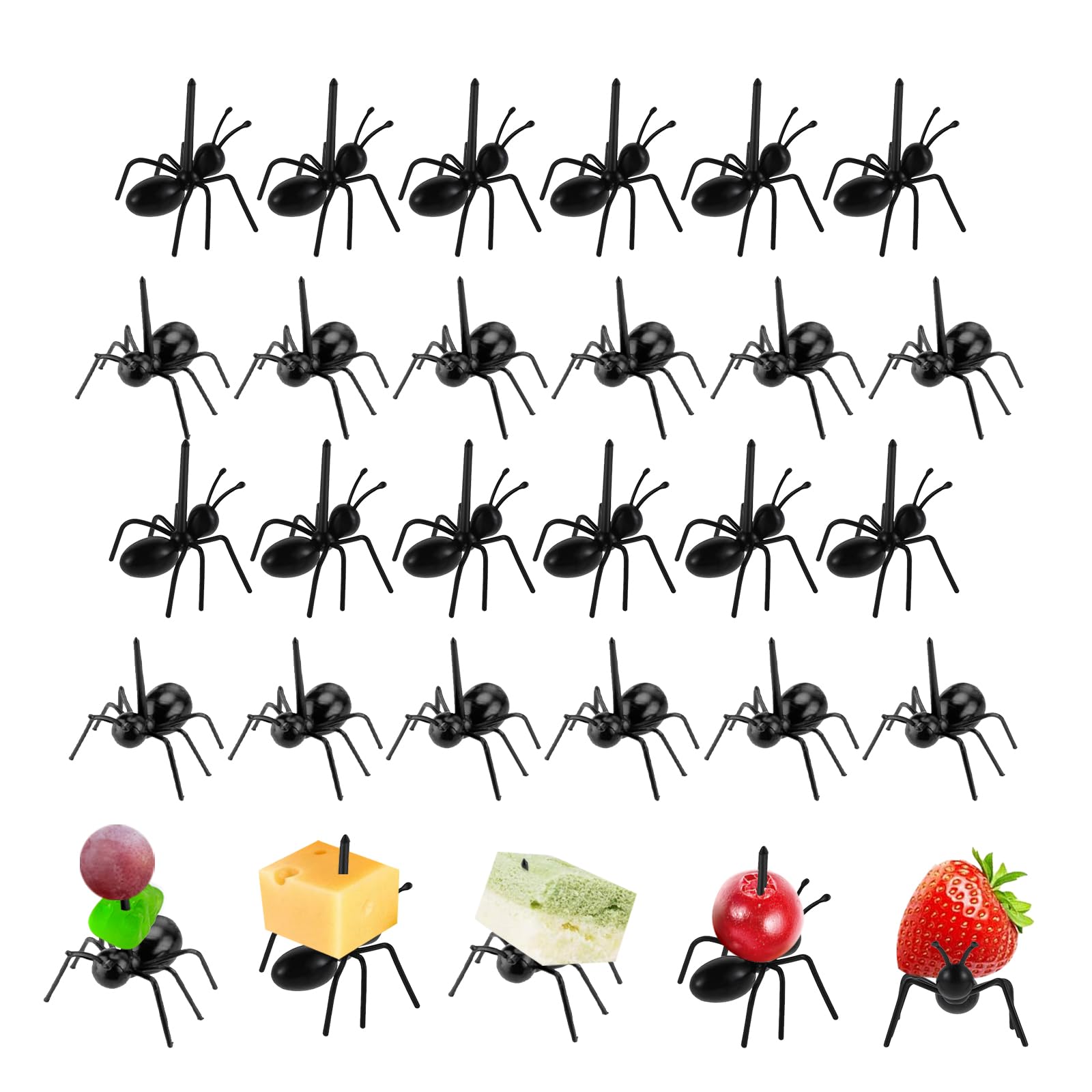 Amazon.com | Chris.W 24Pcs Ant Shape Food Picks, Halloween Lunch