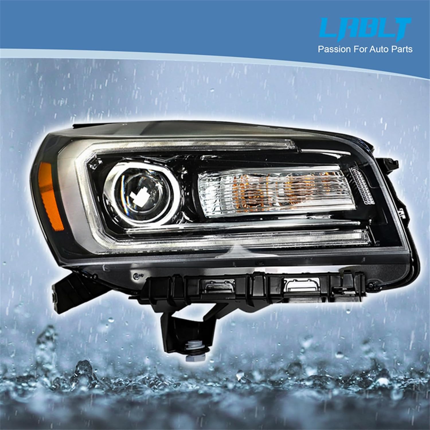 LABLT Headlight Assembly Replacement for 2013 2014 2015 2016 Acadia Halogen Projector Headlights Right Passenger Side Replacement for GM2503376