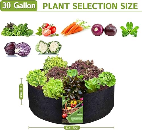 Miniatura 7 de 2 bolsas de cultivo de plantas, maceta grande de tela resistente de 30 galones para cultivo de tela duradera, contenedor de plantación para papa,