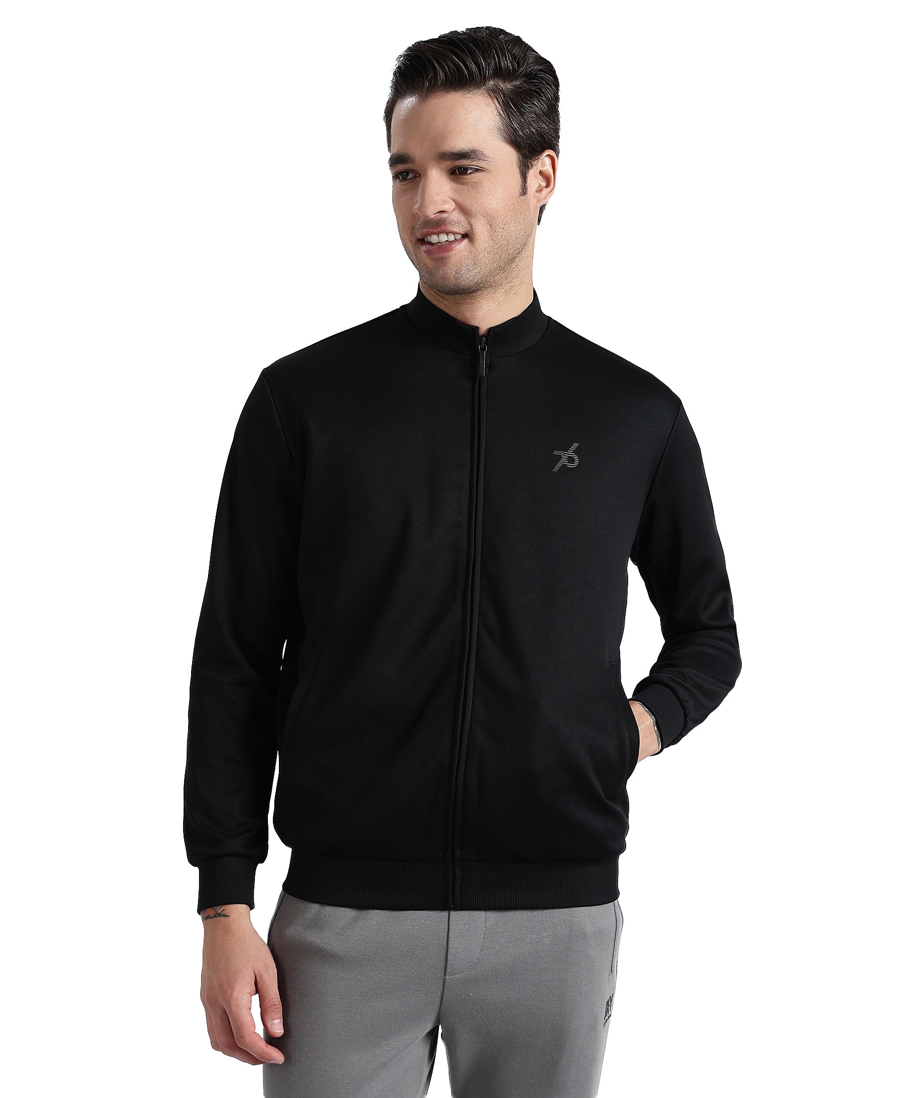 Jockey AM83 Men's Microfiber Fabric Jacket with StayFresh Treatment_Black_M