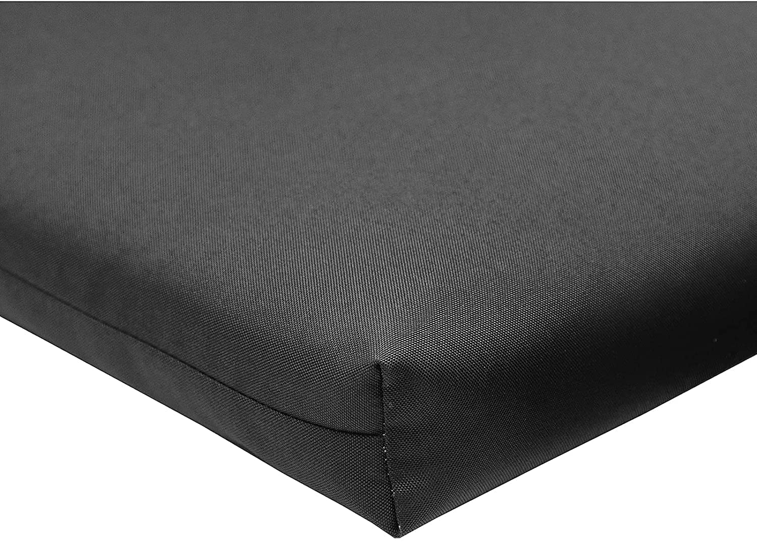H B MSALA Outdoor Indoor Seat Cushions, Square Epe Foam Dining Chair Pads,All Weather, 16"x16"x2",2 Count (Black)