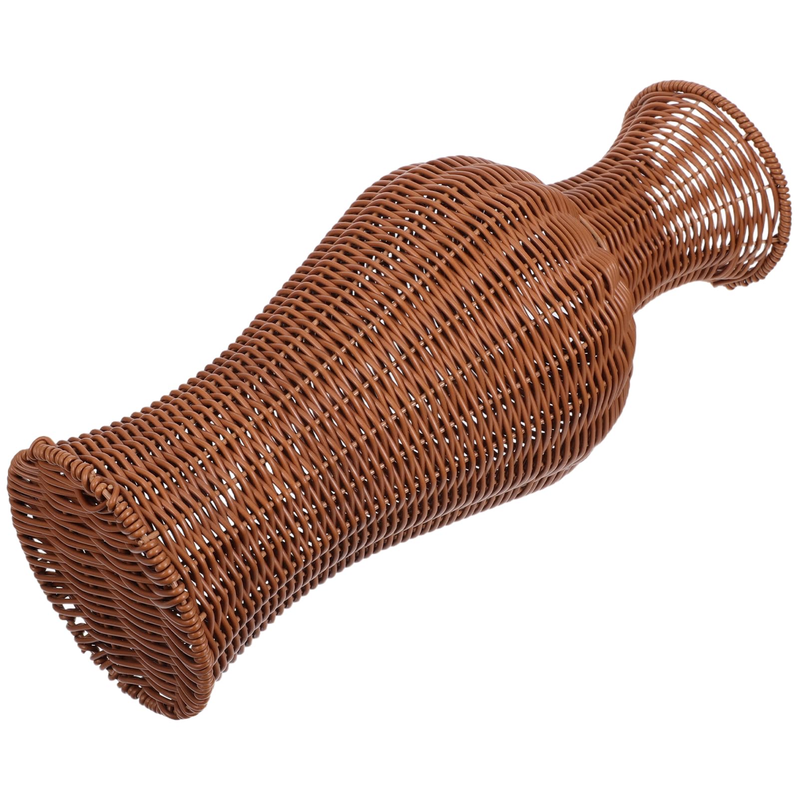 Florero tejido para decoración de mesa jarrón de suelo imitación ratán