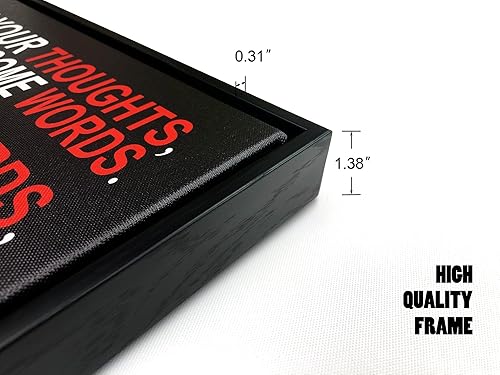 Miniatura 4 de Pyradecor - Póster motivacional para salón de clases Watch Your Thoughts Cuida tus pensamientos cuadro en lienzo moderno impresiones en lienzo de