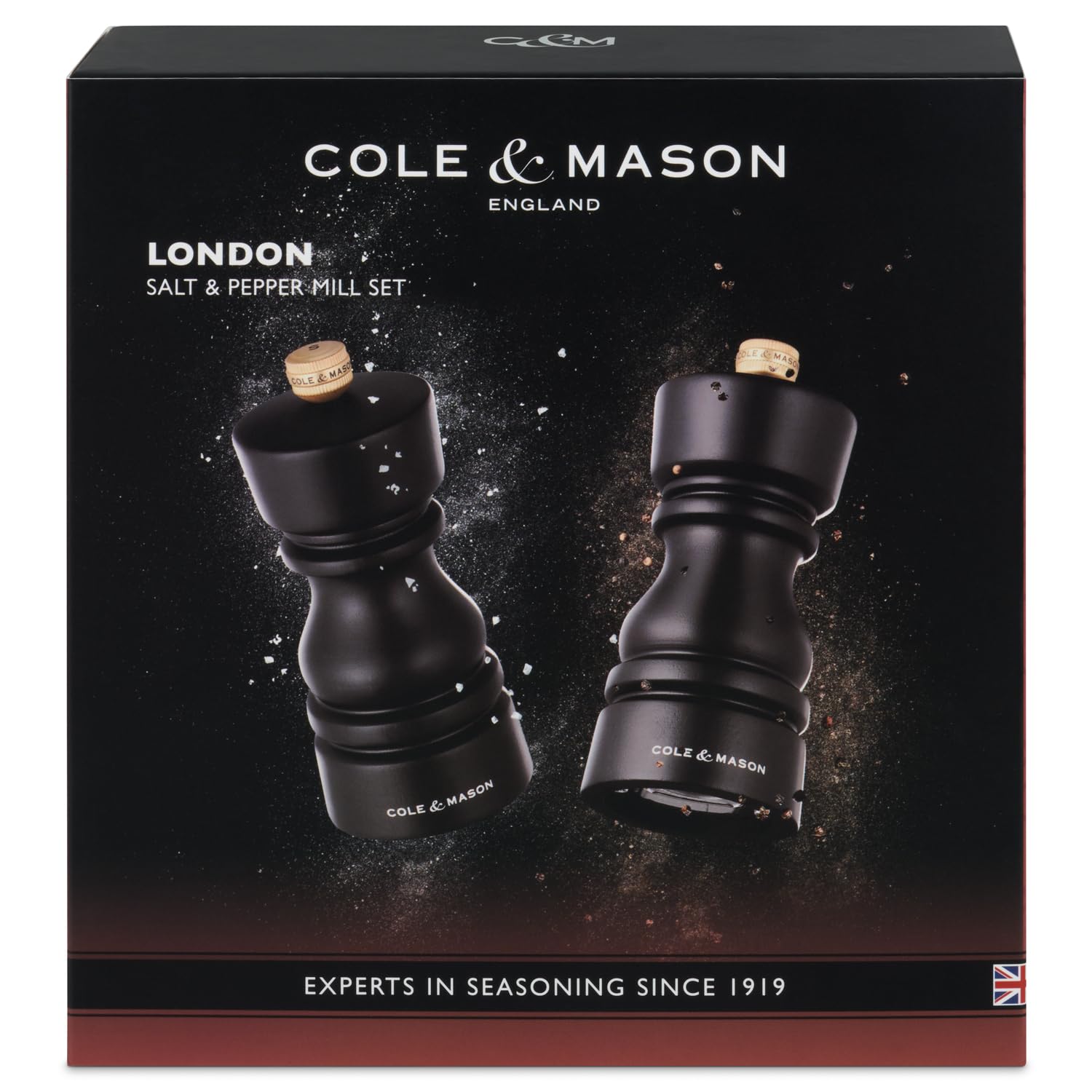 Cole & Mason London Moulins à Sel et à Poivre Bois Foncé, Broyeur Réglable | 13 cm, Moulin a sel et moulin a poivre manuel, Broyeur céramique réglable, Salieres et poivrieres, Mécanisme garanti à vie