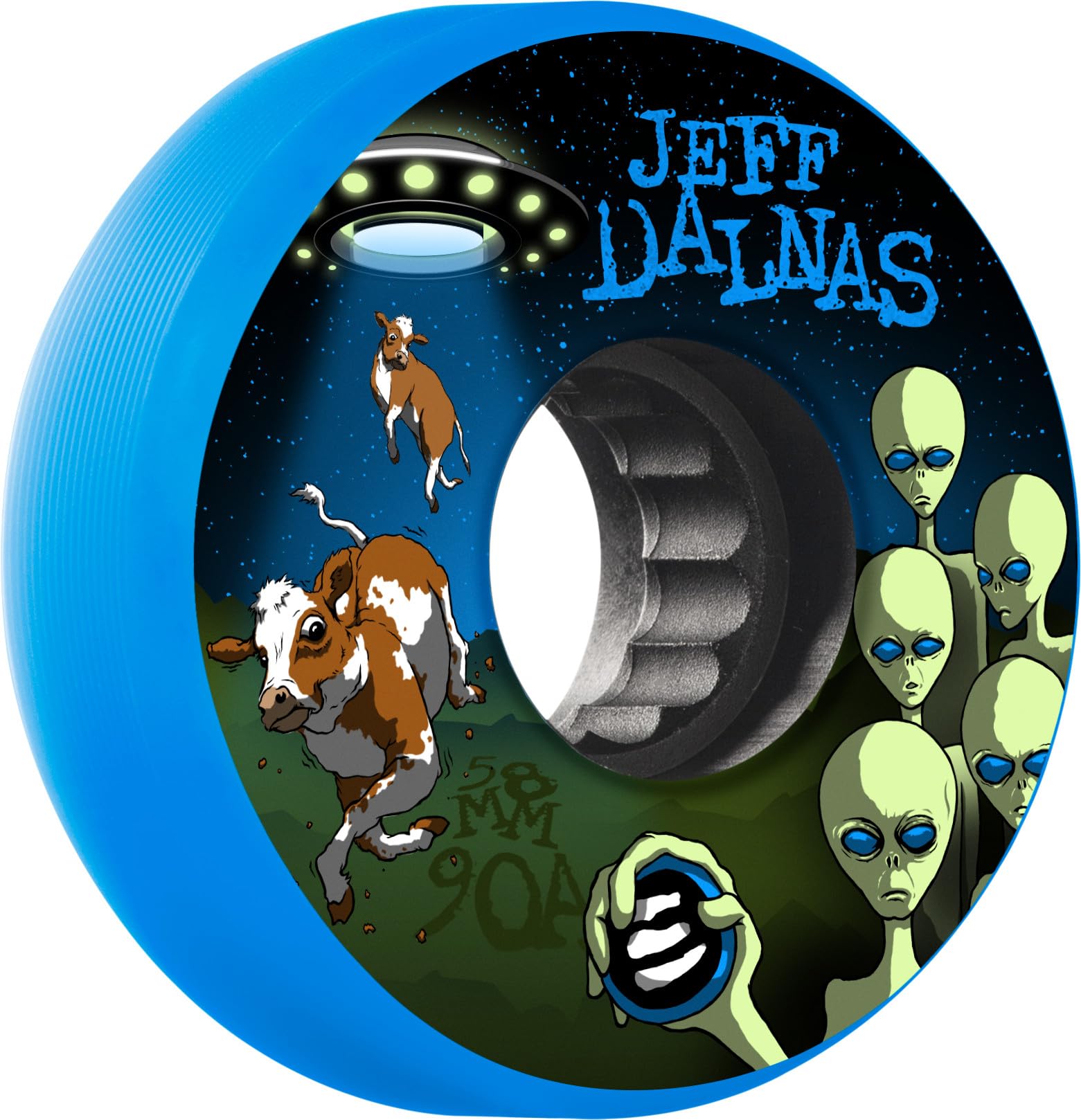 Eulogy Wheels Jeff Dalnas Alien Signature Roller Skate Inline Wheels 58mm x 90a (4 pack)