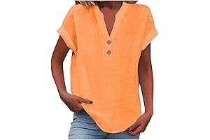 Sully Doll V-Neck Linen Shirt Summer Top