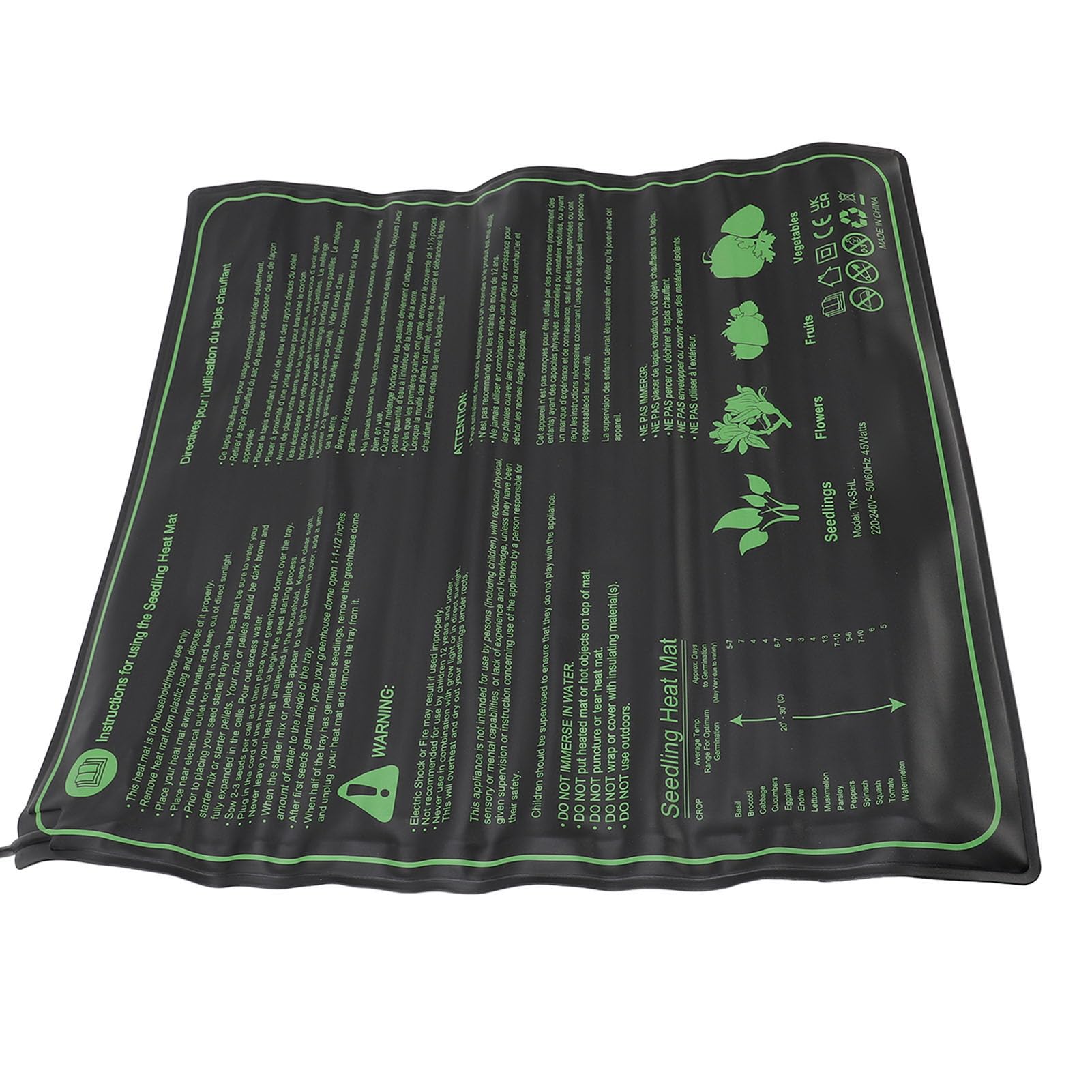 Termocoperte per Semi 20x20in Riscaldatore per Piante in PU