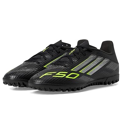 adidas F50 Club Turf Soccer Cleats Soccer Shoes Black/Iron Metallic/Lucid Lemon