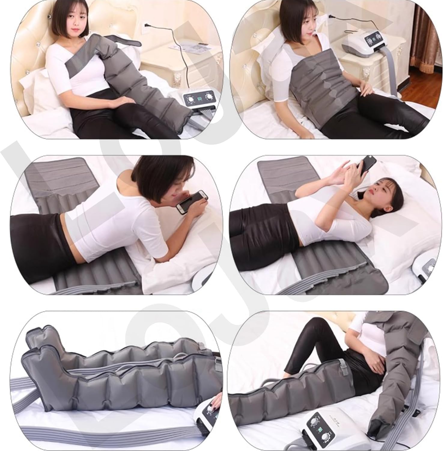Massaggiatore Gambe Linfodrenante︱Pressoterapia per Casa Professionale L︱Pressoterapia a Casa Gambe︱Massaggio Linfodrenante︱6 Camere D'aria Pressoterapia Linfodrenaggio︱Massaggio Linfodrenante