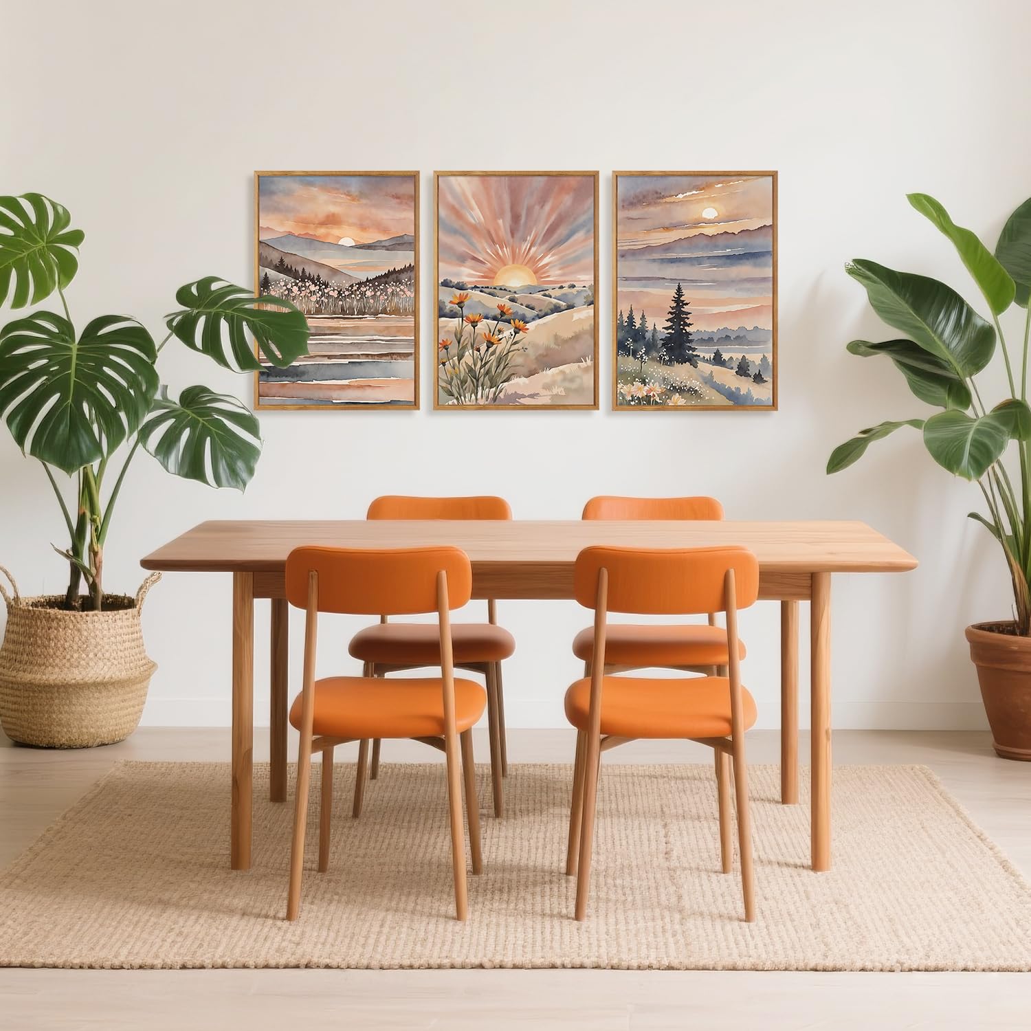 CHDITB Mountain Frame Canvas Wall Art, Nature themed office Wall Decor, country Scenic Art Spiritual Wall Painting, Vintage national park Mountains forest Art Prints for Living Room, Bedroom 16"x24"x3 — view 121