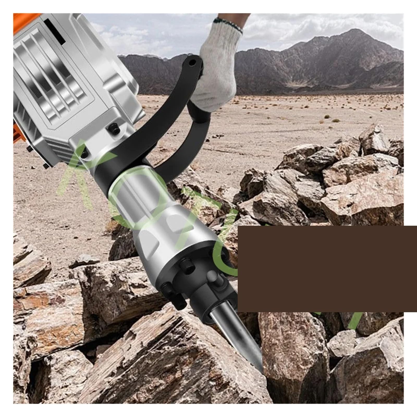 Łamacz betonu, Elektryczny młot udarowy Heavy Duty 1500W/1600W do betonu, 3 sztuki dłut, bity do mielenia, walizeczka(65 Suit)