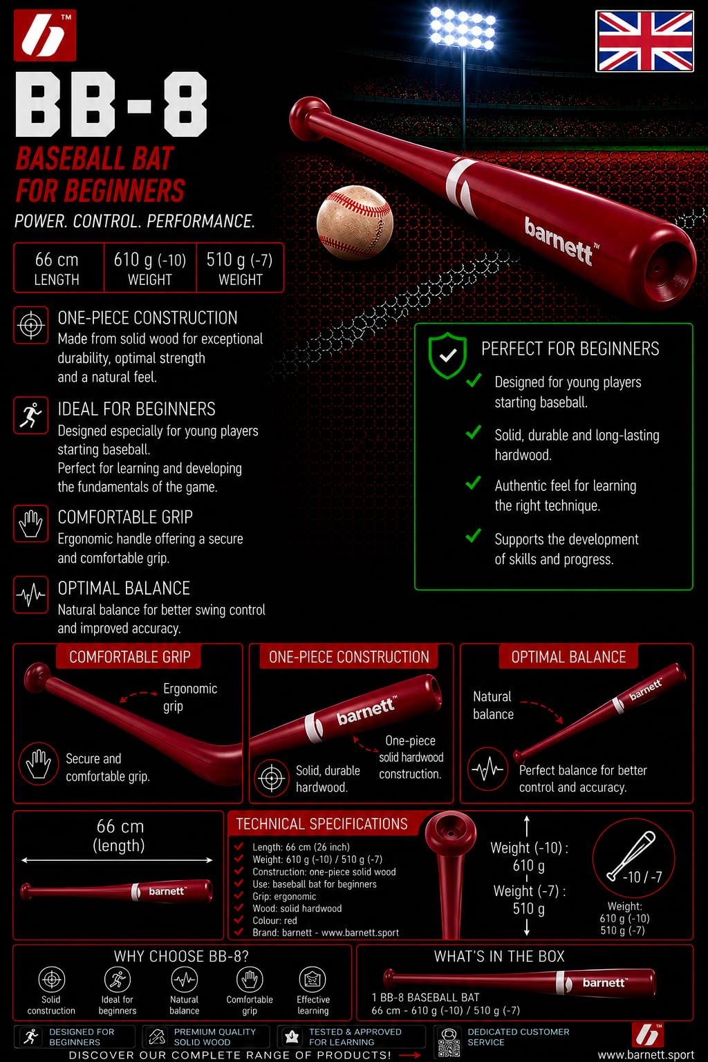 Barnett BB-8 - Bate de béisbol