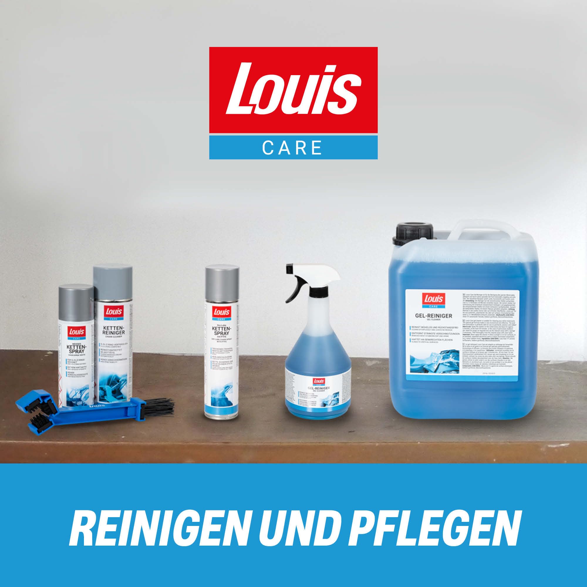Louis Care Gel-Reiniger 5 L – Motorradreiniger in Gel-Form für die komplette Motorradpflege, entfernt starke Verschmutzungen rückstandsfrei und haftet auch an senkrechten Oberflächen