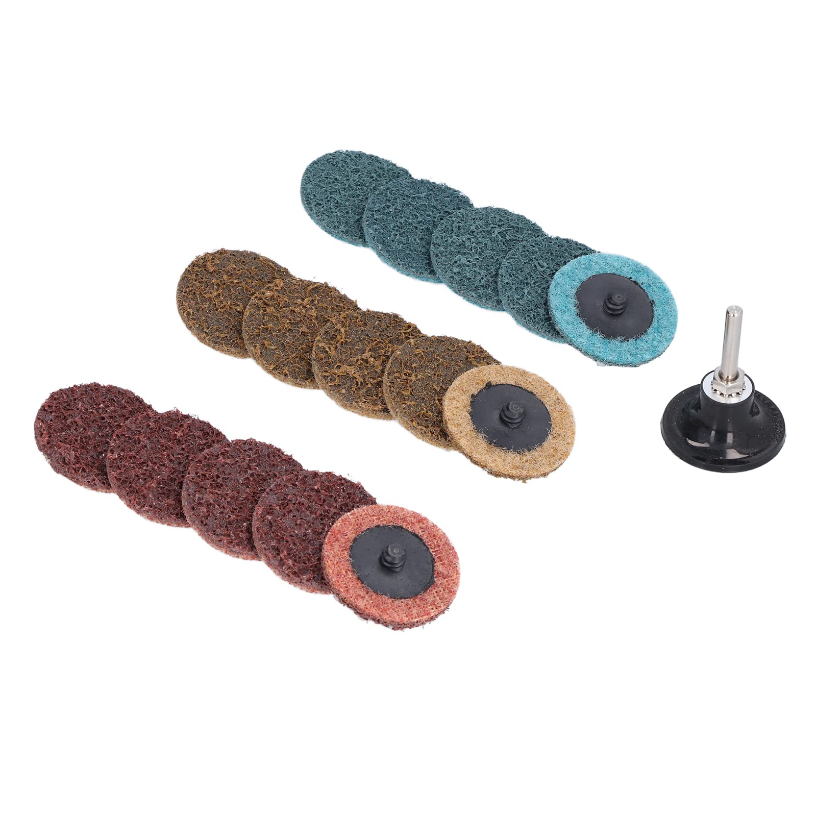 37Pcs Sanding Discs, 2 Inch Discs with 1/4 Inch Holder Surface Conditioning Disc for Die Grinder Surface Prep Strip Grind Polish Paint Removal